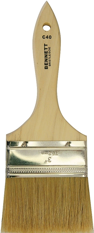 Bennett C40-3IN Paint Brush, Wood Handle, 3 in W