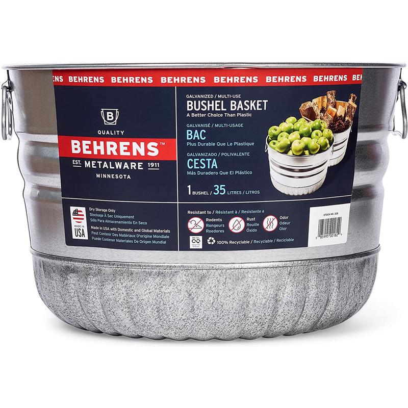 Behrens 9.3 gal Steel Bushel Basket Round