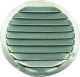 Maurice Franklin RL-100 4 Mini Louver with Insect Screen, 4-5/8 in W, Round, Aluminum, Mill