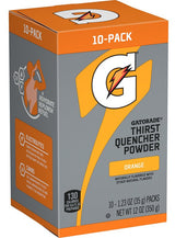 Gatorade 04701 Thirst Quencher Sports Drink Mix, Water, Powder, Orange, 1.23 oz Packet, Pack of 8