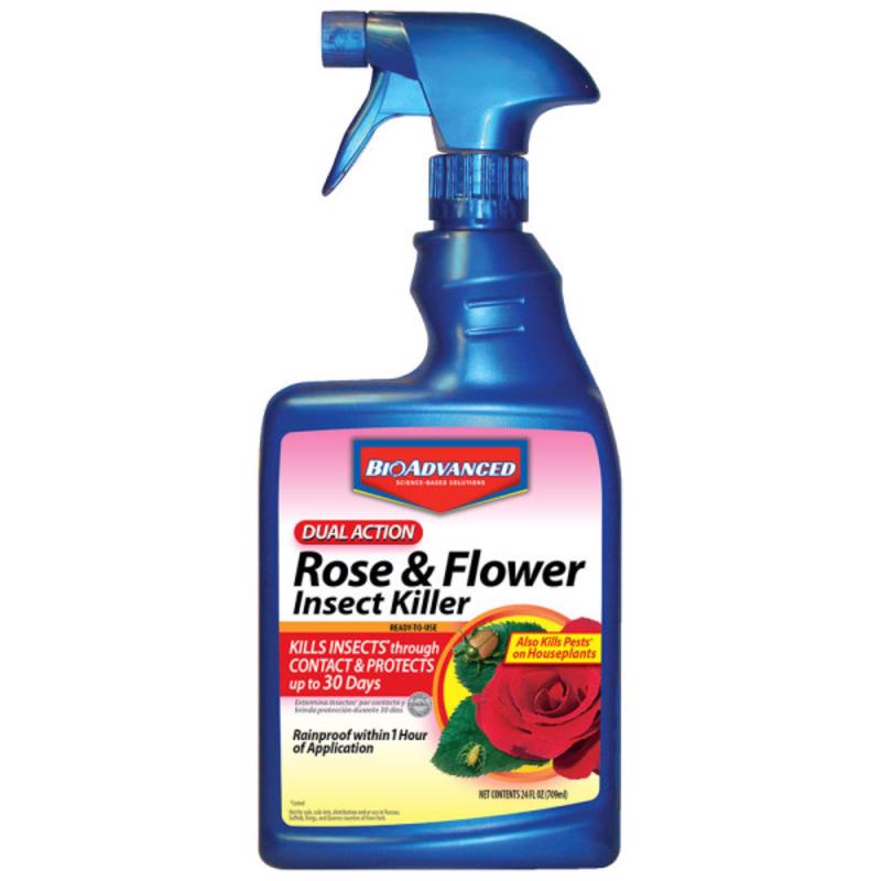 BioAdvanced Ready-to-Use, Dual Action Rose and Flower Insect Killer Liquid 24 oz