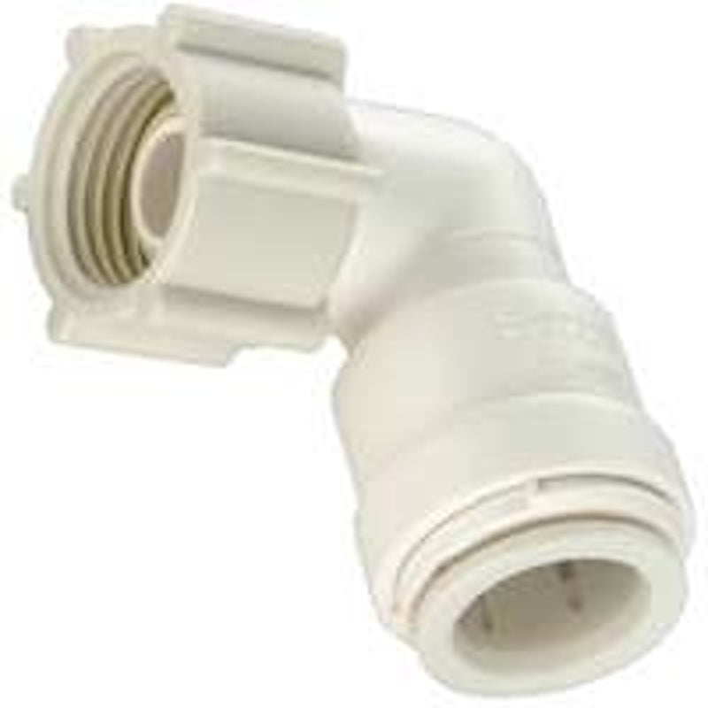 Watts 3520-1012/P-637 Swivel Pipe Elbow, 1/2 x 3/4 in, 90 deg Angle, Plastic, Off-White, 100 psi Pressure