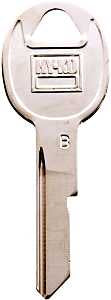 Hy-Ko 11010B49 Key Blank, Brass, B49 Key Number, Nickel, Pack of 10