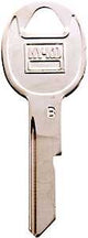 Hy-Ko 11010B49 Key Blank, Brass, B49 Key Number, Nickel, Pack of 10