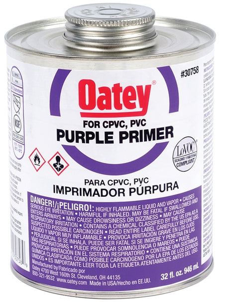 Oatey 30758 Primer, Liquid, Purple, 32 oz