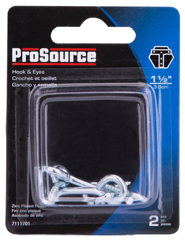 ProSource LR-406-PS Gate Hook and Eye, 1/8 in Dia Wire, Steel