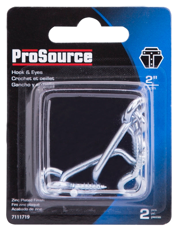 ProSource LR-407-PS Gate Hook and Eye, 1/8 in Dia Wire, Steel