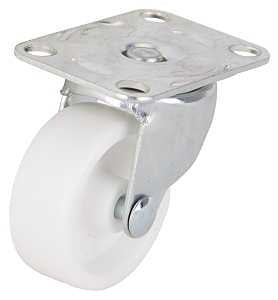 ProSource JC-B11-PS Swivel Caster, 1-5/8 in Dia Wheel, 5/8 in W Wheel, Plastic Wheel, White, 50 lb