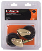 ProSource JC-B23-PS Swivel Caster, 2 in Dia Wheel, 2 in W Wheel, Black, 60 lb, Steel Housing Material