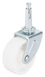 ProSource JC-B24-PS Swivel Caster, 2 in Dia Wheel, 2 in W Wheel, White, 60 lb, Steel Housing Material