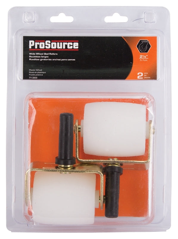 ProSource JC-C01-PS Bed Roller, 2-1/4 in Dia Wheel, 125 lbs Load, Polypropylene