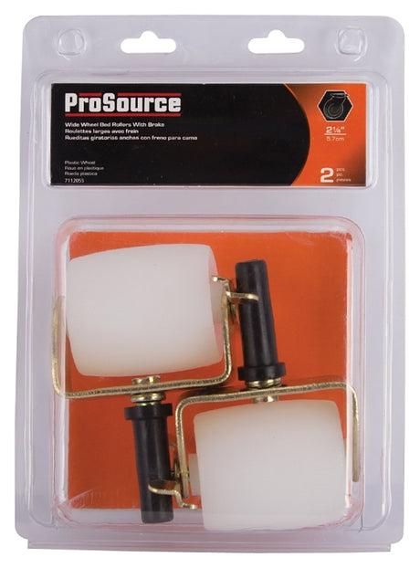 ProSource JC-C02-PS Bed Roller, 2-1/4 in Dia Wheel, 125 lbs Load, Polypropylene