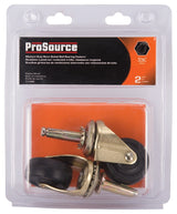 ProSource JC-D03-PS Swivel Caster, 1-5/8 in Dia Wheel, 1-5/8 in W Wheel, Rubber Wheel, Black, 70 lb