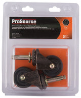 ProSource JC-D04-PS Swivel Caster, 1-5/8 in Dia Wheel, 1-5/8 in W Wheel, Rubber Wheel, Black, 70 lb