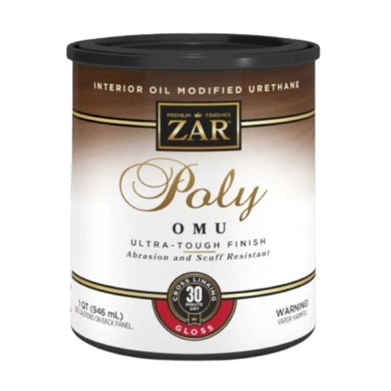 ZAR 36012 Polyurethane, Gloss, Liquid, Milky Clear, 1 qt, Can, Pack of 4