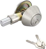 ProSource Signature Series T-D101SS Deadbolt, 3 Grade, Stainless Steel, 2-3/8, 2-3/4 in Backset, KW1 Keyway, Pack of 3
