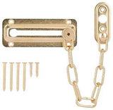 ProSource 807277-PS Chain Door Guard, 3-3/8 in L, 2 in W, 6 in H, Steel, Polished Brass