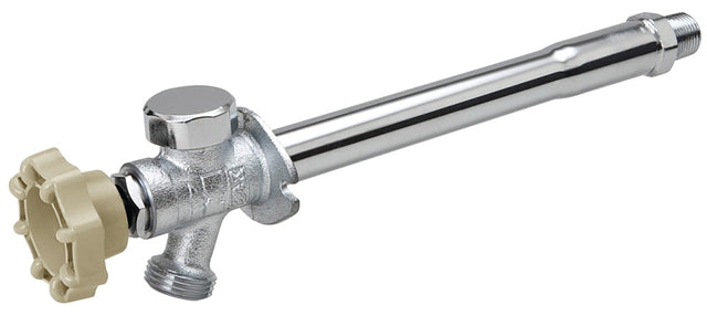 B & K 104-823HC Anti-Siphon Frost-Free Sillcock Valve, 6 in L, 1/2 x 3/4 in, MPT x Hose, 125 psi, Chrome, Brass Body