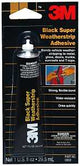 3M 03602 Weatherstrip Adhesive, Liquid, Sweet Petroleum, Heavy Black, 1 oz Tube