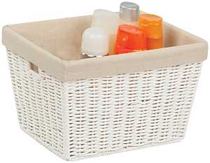Honey-Can-Do STO-03560 Storage Basket, White, Pack of 6