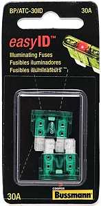 Bussmann BP/ATC-30ID Automotive Fuse, Blade Fuse, 32 VDC, 30 A, 1 kA Interrupt