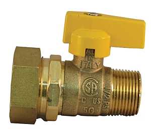 Pro-Flex PFGV-PF34MB Gas Valve, 3/4 in Connection, MIP x CSST