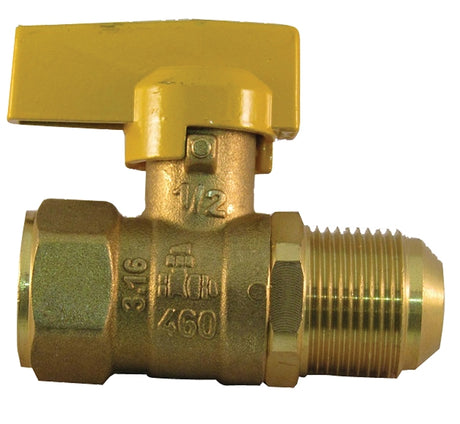 Pro-Flex PFGV-FFL121516B Gas Valve, 1/2 x 15/16 in Connection, FIP x Flare