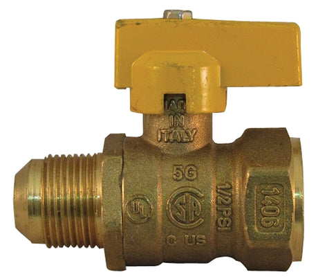 Pro-Flex PFGV-FFL3458B Gas Valve, 3/4 x 5/8 in Connection, FIP x Flare