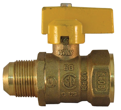 Pro-Flex PFGV-FFL341516B Gas Valve, 3/4 x 15/16 in Connection, FIP x Flare