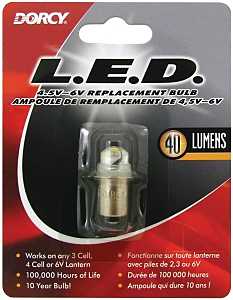 Dorcy 41-1644 Replacement Bulb, LED Lamp, 40 Lumens, 100,000 hr Average Life