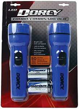 Dorcy 41-2594 Flashlight, D Battery, LED Lamp, 50 hr Run Time, Blue