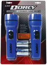 Dorcy 41-2594 Flashlight, D Battery, LED Lamp, 50 hr Run Time, Blue