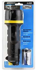 Dorcy 41-2965 Flashlight, D Battery, LED Lamp, Black