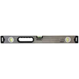 Johnson 1735-2400 Box Level, 24 in L, 3-Vial, Non-Magnetic, Aluminum, Silver