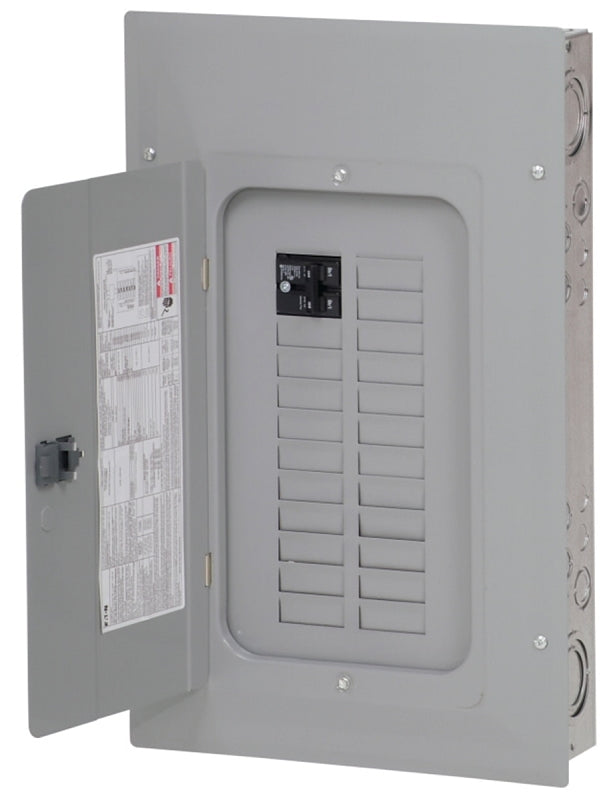 Eaton BRP20L125G Load Center, 125 A, 1-Pole, 20-Space, 40-Circuit, Main Lug, NEMA 1 Enclosure, Plug