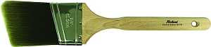 Hyde 80623 Paint Brush, Wood Handle, Angular Brush, 2-1/2 in L Bristle, Polyester Bristle, Long Handle