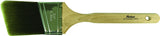 Hyde 80623 Paint Brush, Wood Handle, Angular Brush, 2-1/2 in L Bristle, Polyester Bristle, Long Handle