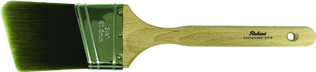 Hyde 80623 Paint Brush, Wood Handle, Angular Brush, 2-1/2 in L Bristle, Polyester Bristle, Long Handle