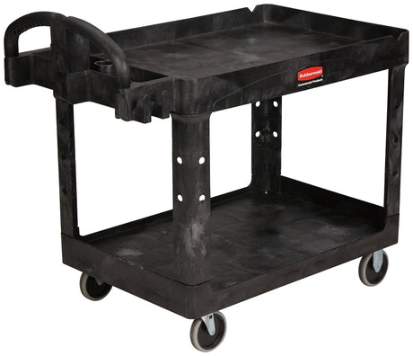 Rubbermaid FG452088BLA Utility Cart, 500 lb, 25.9 in OAW, 33.2 in OAH, 45.2 in OAD, Plastic/Resin, Black