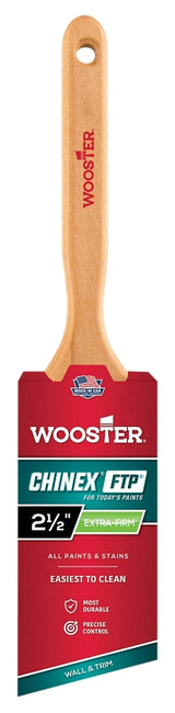 Wooster 4410-2-1/2 Paint Brush, 2-1/2 in W, 2-15/16 in L Bristle, Synthetic Bristle, Sash Handle