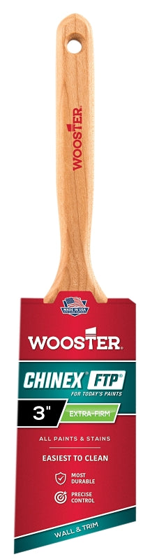 Wooster 4410-3 Paint Brush, 3 in W, 3-3/16 in L Bristle, Synthetic Bristle, Sash Handle