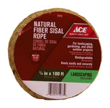 Ace 1/4 in. D X 100 ft. L Natural Twisted Sisal Rope
