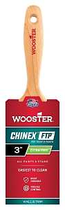 Wooster 4413-3 Paint Brush, 3 in W, 3-3/16 in L Bristle, Synthetic Fabric Bristle, Varnish Handle