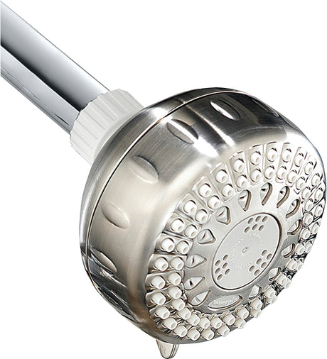 Waterpik PowerSpray+ Series TRS-529E Shower Head, Round, 1.8 gpm, 1/2 in Connection, NPT, 5-Spray Function, Plastic