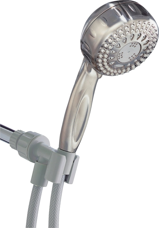 Waterpik PowerSpray+ Series TRS-559E Handheld Shower Head, 1/2 in Connection, 1.8 gpm, 5-Spray Function, Plastic