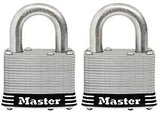 Master Lock 5SSTHC Keyed Padlock Set, Keyed Alike Key, 3/8 in Dia Shackle, 1 in H Shackle, Stainless Steel Shackle