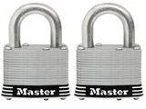 Master Lock 5SSTHC Keyed Padlock Set, Keyed Alike Key, 3/8 in Dia Shackle, 1 in H Shackle, Stainless Steel Shackle
