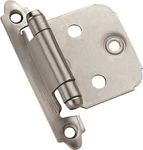 Amerock 1887612 Cabinet Hinge, 3/8 in Inset, Satin Nickel