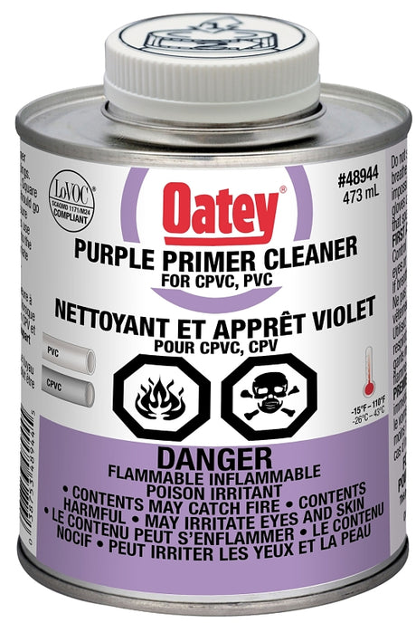 Oatey 48944/31491 Primer/Cleaner, Liquid, Purple, 473 mL