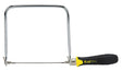 FATMAX 15-106 Coping Saw, 6-3/8 in L Blade, 15 TPI, HCS Blade, Cushion-Grip Handle, Plastic/Rubber Handle